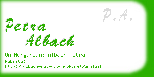 petra albach business card